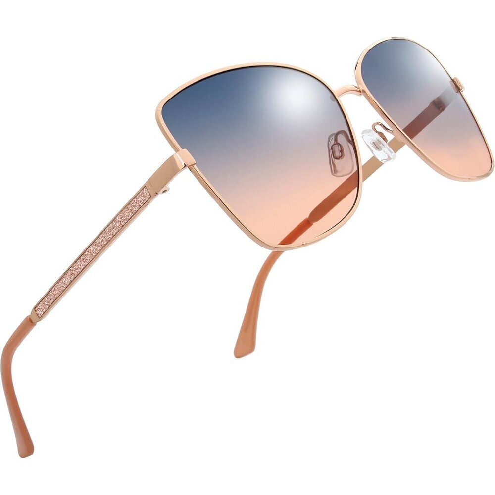 Women Sunglasses UV400 Protection Blue Coral Lenses Elegant Gift Box